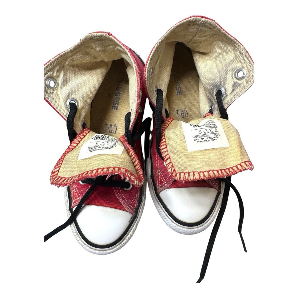 Converse Hi Top Sneakers Youth 12 Red Canvas 3J232 Chuck Taylor All Stars - Picture 9 of 10